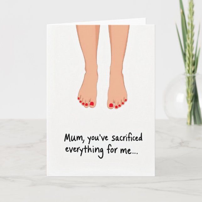 Red Toes Mothers Day Art Card (Front)