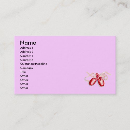 Red Toeshoes Business Cards