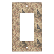 Red Toile Chinoiserie Cat Damask