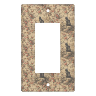Red Toile Chinoiserie Cat Damask Light Switch Cover