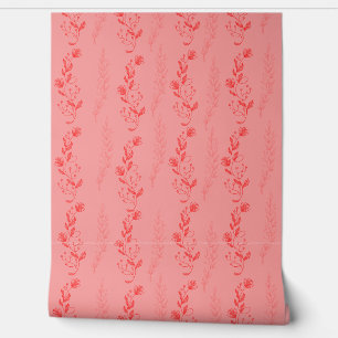 Red Toile Inspired Wallpaper