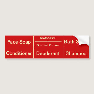 Red Toiletry Labels for Women