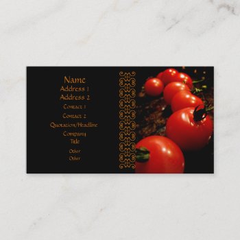 Red Tomato Business Card by ArtByApril at Zazzle