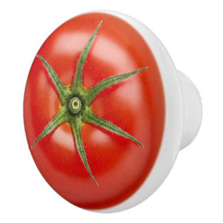 Red Tomato Ceramic Knob