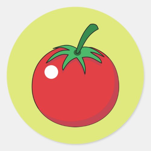 Red Tomato Classic Round Sticker