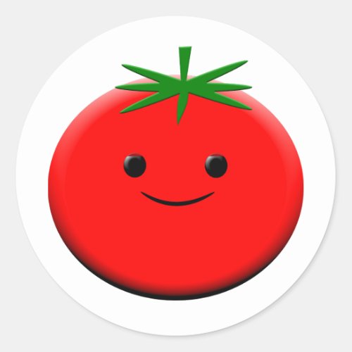 Red Tomato  Classic Round Sticker