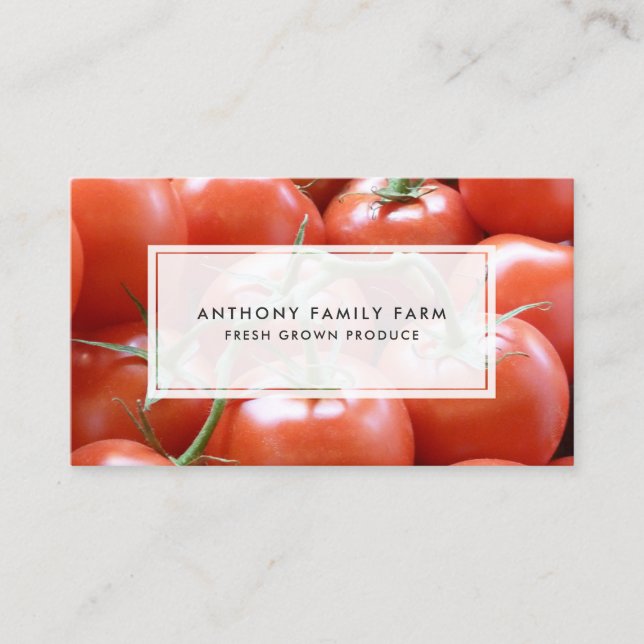 Red Tomato Family Farm Business Card (Front)