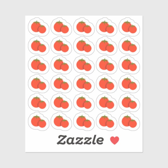 Red Tomato Fruit Veggie Food Kitchen Planner Sticker (Sheet)