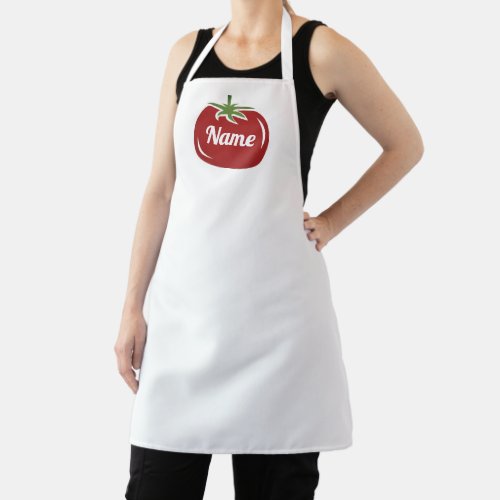 Red tomato logo kitchen apron for men and women