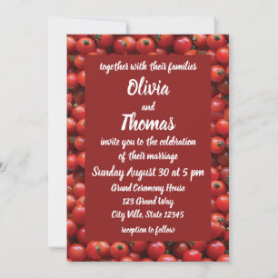 Red Tomato Modern Wedding Invitation