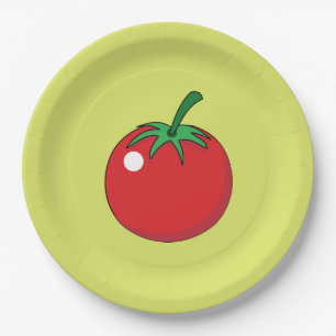 Red Tomato Paper Plates