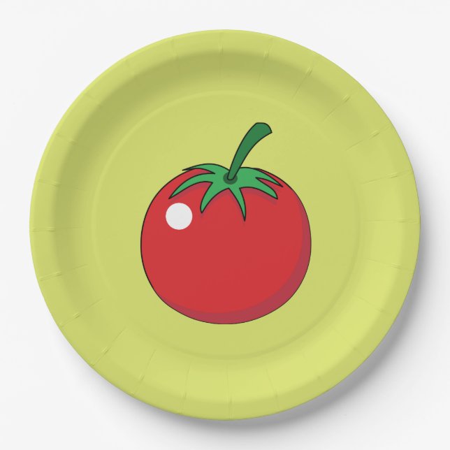 Red Tomato Paper Plates (Front)