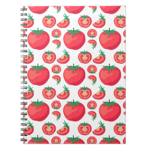 Red Tomato Pattern Cute So Funny  Notebook