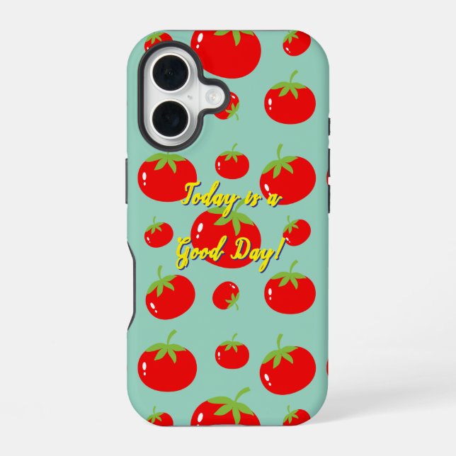 Red Tomato Pattern iPhone Case (Back)