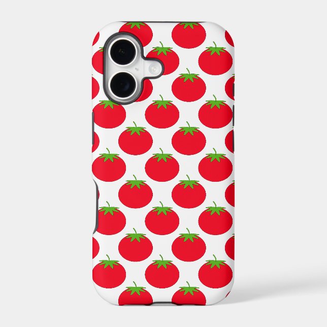 Red Tomato Pattern. Iphone Case (Back)