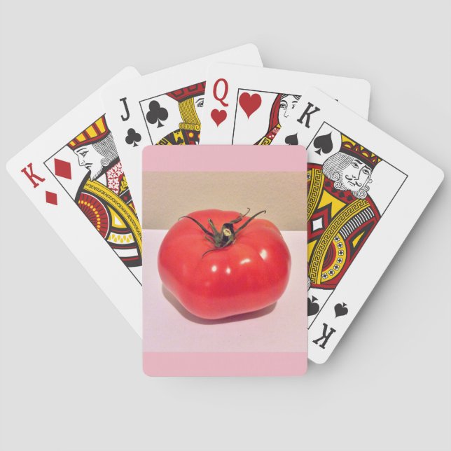 Red Tomato Pink Juicy Classic Playing Cards (Back)