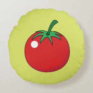 Red Tomato Round Pillow