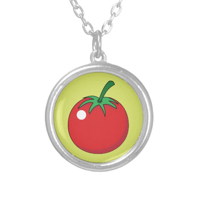 Red Tomato Silver Plated Necklace (Front)