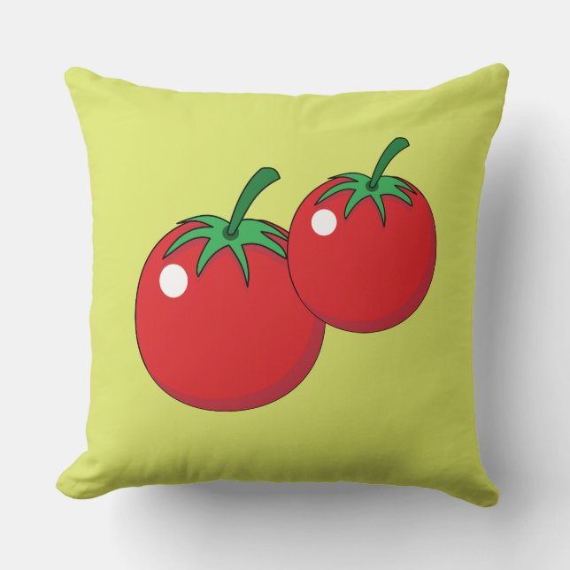 Red Tomato Throw Pillow (Front)