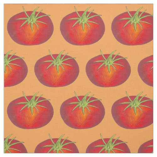 Red Tomato Tomatoes Italian Food Cooking Fabric