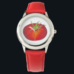 Red Tomato Tomatoes Vegetable Veggie Foodie Watch<br><div class="desc">Watch features an original marker illustration of a bright red tomato!</div>