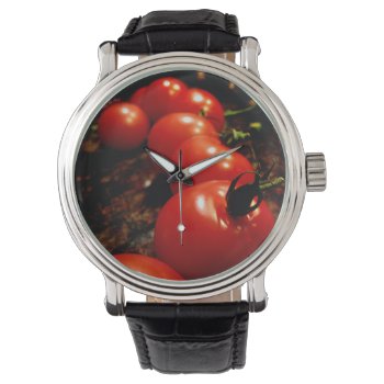 Red Tomato Watch by ArtByApril at Zazzle