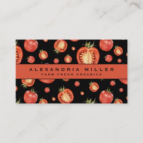 Red Tomatoes  Fresh Fruit  Vegetable Design Business Card