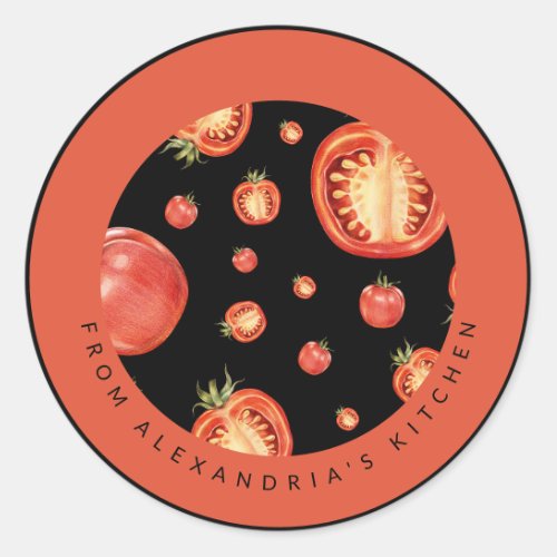 Red Tomatoes  From the Kitchen Of Classic Round Sticker