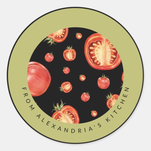 Red Tomatoes  From the Kitchen Of Classic Round Sticker