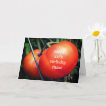 Red Tomatoes On Vine Personalized Nature Birthday  Card