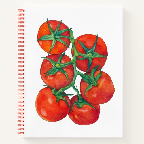 Red Tomatoes Spiral Notebook