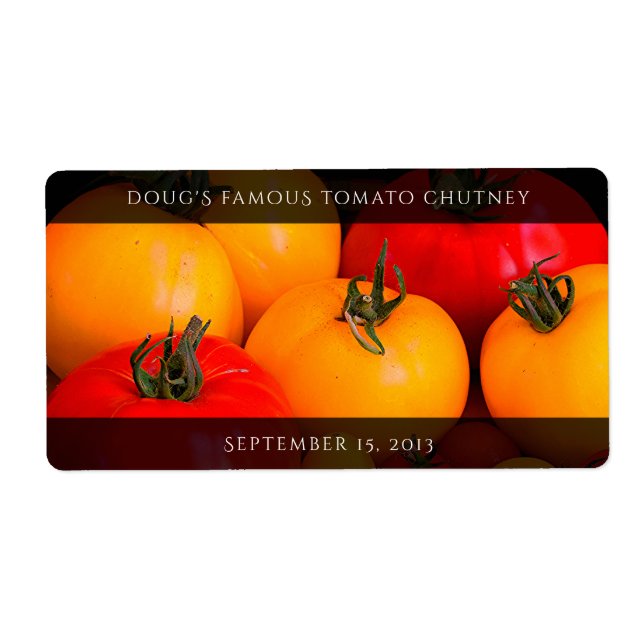 Red Tomatoes, Yellow Tomatoes Label (Front)