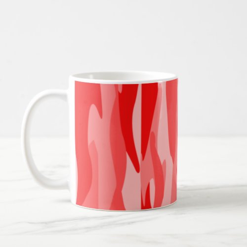 Red Tone Abstract Camouflage  Coffee Mug