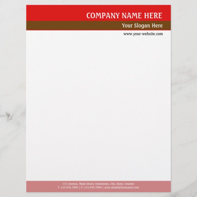 Red Tones Letterhead (Front)