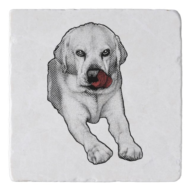 Red tongue, merry pause trivet (Front)