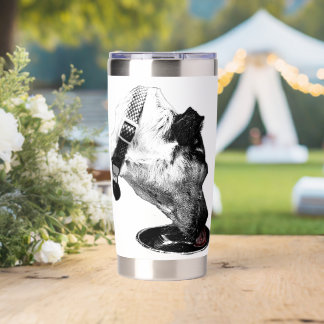 Red Tongue Terrier Mix Coffee Mug Insulated Tumbler
