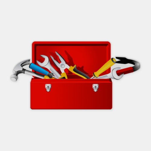 Red toolbox decal