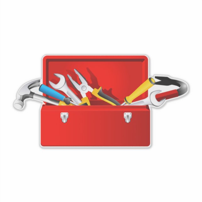 Red toolbox decal (Front)
