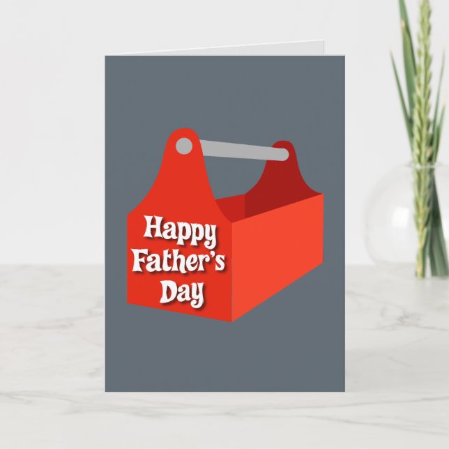 Red Toolbox Happy Father's Day Card (Front)