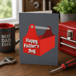 Red Toolbox Happy Father's Day Card