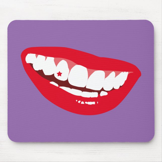 Red Tooth Gem Mouse Pad (Front)