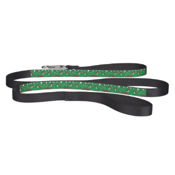 Red Topped Mushrooms On Green Pet Leash by Eclectic_Ramblings at Zazzle