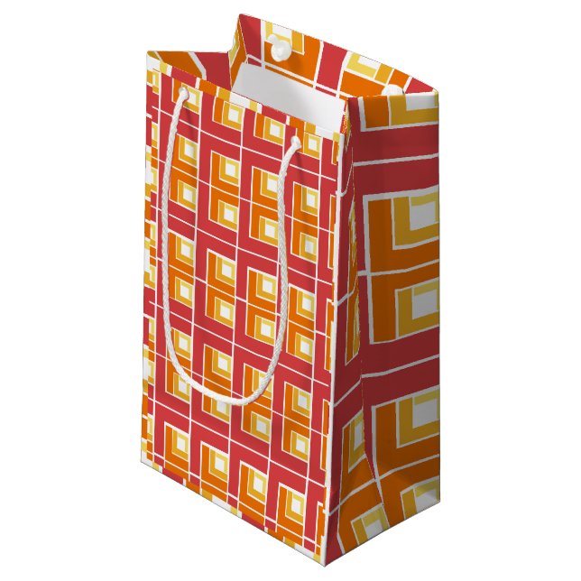 Red Topsy Turvy  Small Gift Bag (Front Angled)