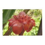 Red Torch Ginger Tropical Flower Photography Placemat