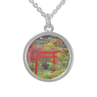 RED TORII GATE IN GARDEN