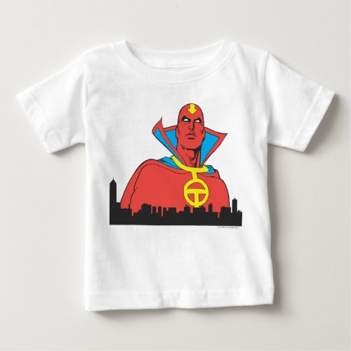 Red Tornado Behind Cityscape Baby T_Shirt