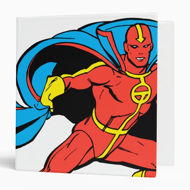 Red Tornado Cape Pose 3 Ring Binder (Front/Inside)