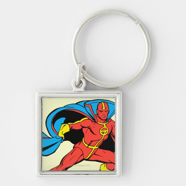 Red Tornado Cape Pose Keychain (Front)