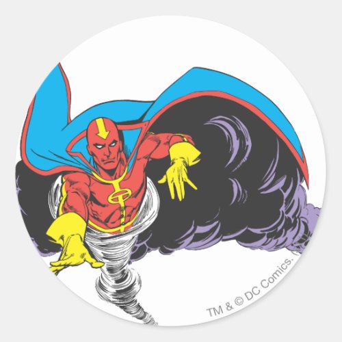 Red Tornado Emerges Classic Round Sticker