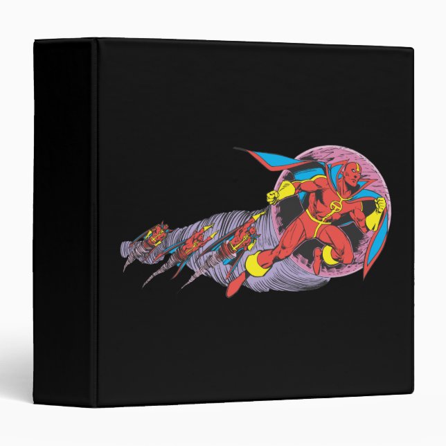 Red Tornado In Wind Motion 3 Ring Binder (Front/Spine)